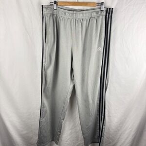 Adidas Gray Three Stripe Adidas Track Pants 2XL Athletic Athleisure Streetwear